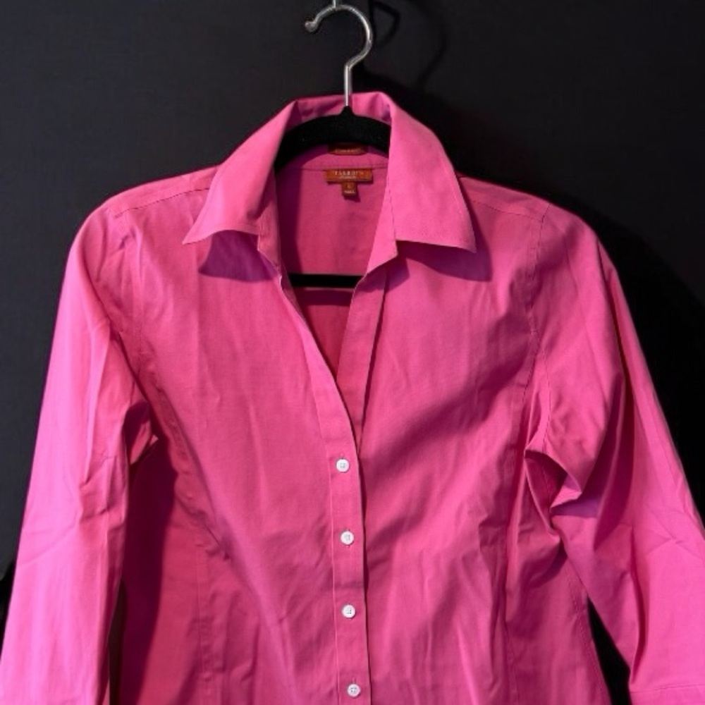 Talbots Wrinkle Resistant Pink Cotton Shirt - Picture 3 of 16